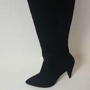 Stuart Weitzman Black Over the Knee Boots In Suede.